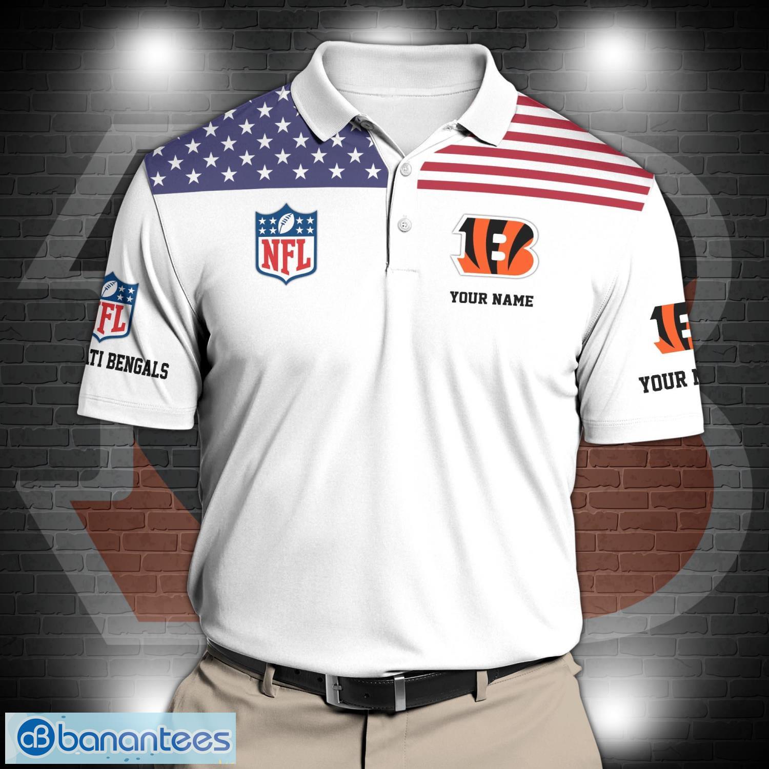cincinnati bengals sport polo shirt custom name sport gifts ideas for fathers days 1 image Cincinnati Bengals Sport Polo Shirt Custom Name Sport Gifts Ideas For Father's Days Product Photo