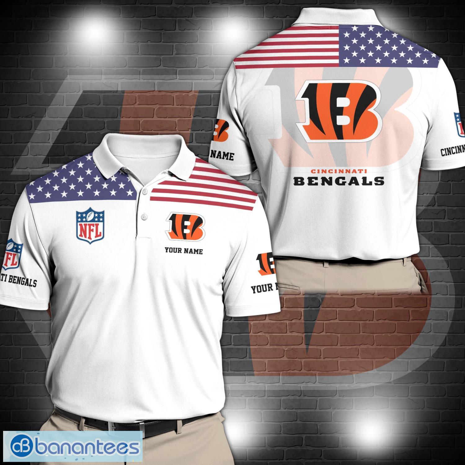 cincinnati bengals sport polo shirt custom name sport gifts ideas for fathers days image Cincinnati Bengals Sport Polo Shirt Custom Name Sport Gifts Ideas For Father's Days Product Photo