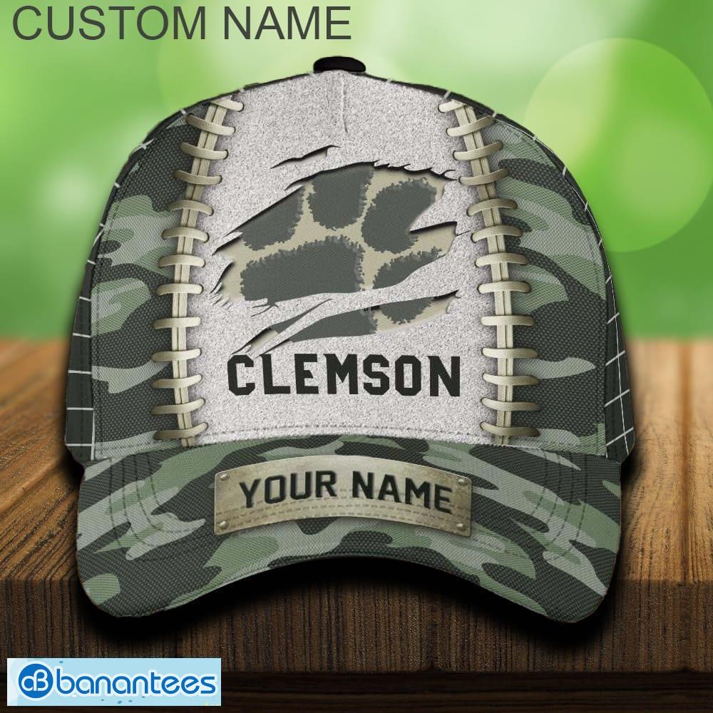 clemson tigers 3d hat and cap beach design camo green for fans gift custom name image Clemson Tigers 3D Hat And Cap Beach Design Camo Green For Fans Gift Custom Name - Clemson Tigers 3D Hat And Cap Camo_1