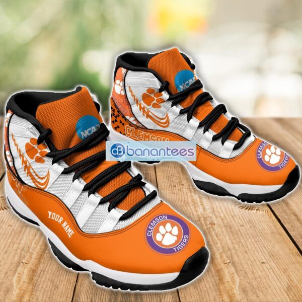 Clemson Tigers Air Jordan 11 Sneakers Custom Name Special Shoes For Fans Product Photo 3