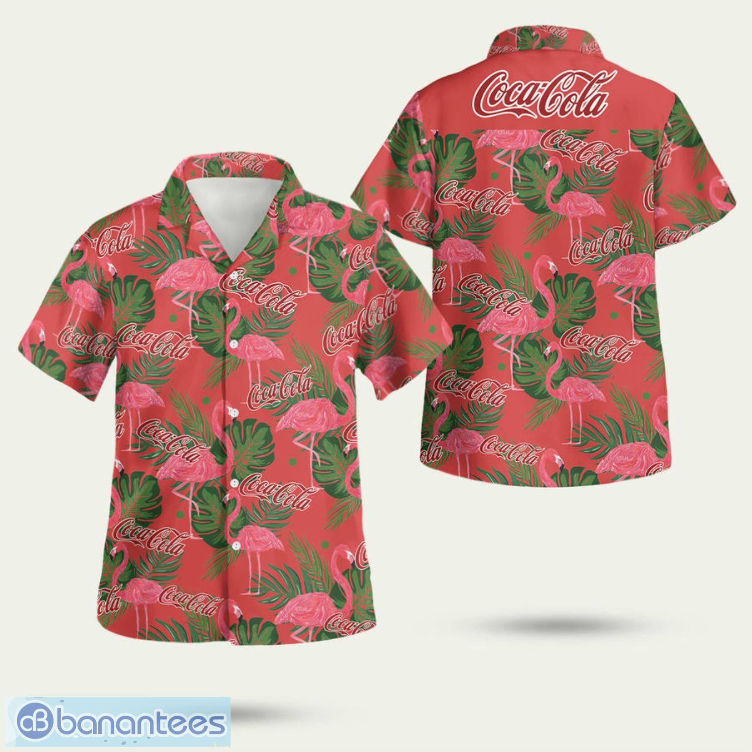 coke lover coca cola with flamingo cp 3d hawaiian shirt summer style gift image Coke Lover Coca Cola With Flamingo Cp 3D Hawaiian Shirt Summer Style Gift Product Photo 1