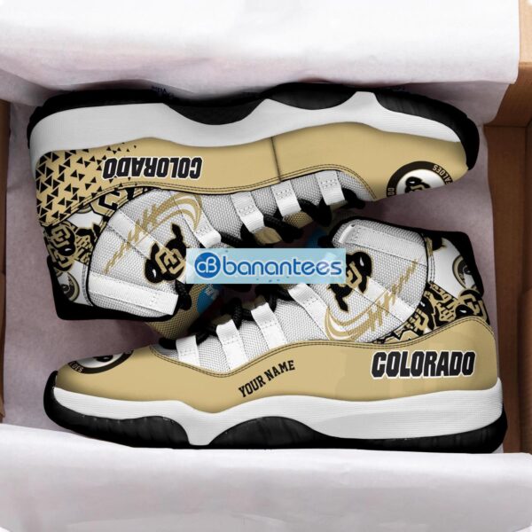 Colorado Buffaloes Air Jordan 11 Sneakers Custom Name Special Shoes For Fans Product Photo 2
