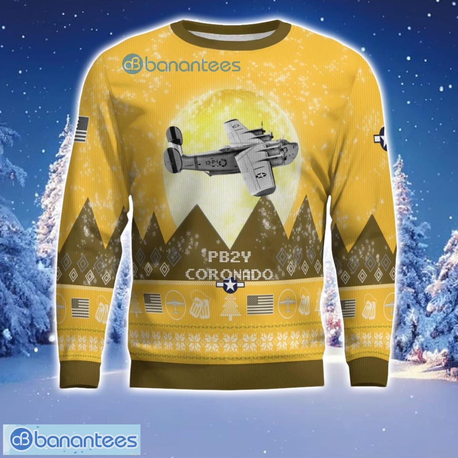 consolidated pb2y coronado aircraft moonlight 3d print ugly christmas sweater christmas gift yellow color sweater 1 image Consolidated PB2Y Coronado Aircraft Moonlight 3D Print Ugly Christmas Sweater Christmas Gift Yellow Color Sweater Product Photo 2