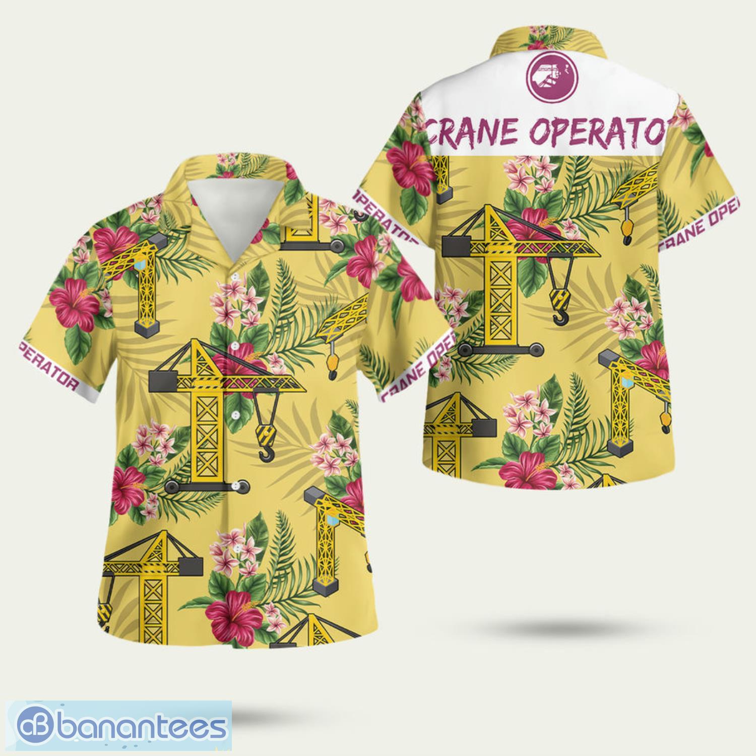 crane operator 3d hawaiian shirt summer style gift image Crane Operator 3D Hawaiian Shirt Summer Style Gift Product Photo 1