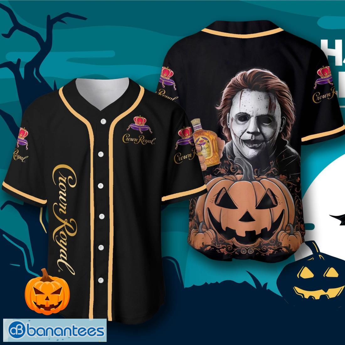 crown royal michael myers halloween costume baseball jersey mens womens sizes image Crown Royal Michael Myers Halloween Costume Baseball Jersey – Men’s & Women’s Sizes Product Photo 1