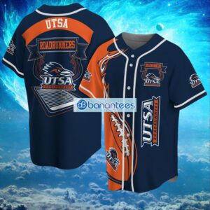 NCAA Utsa Roadrunners Logo Design Fire Ball Baseball Jersey Shirt Full Print Product Photo 1