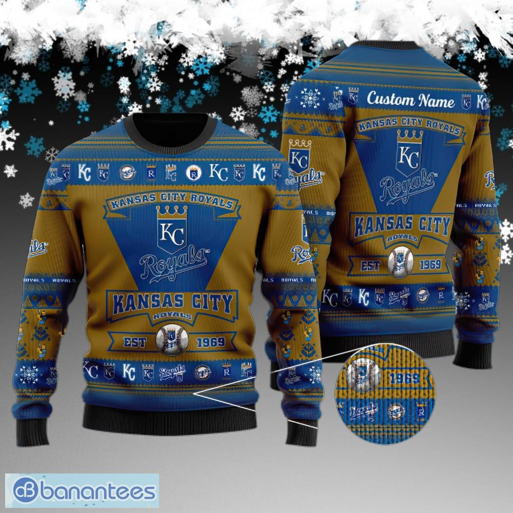 custom name kansas city royals football team knitted xmas sweater gift holidays image Custom Name Kansas City Royals Football Team Knitted Xmas Sweater Gift Holidays - Kansas City Royals Football Team Knitted Xmas Sweater Gift Holidays