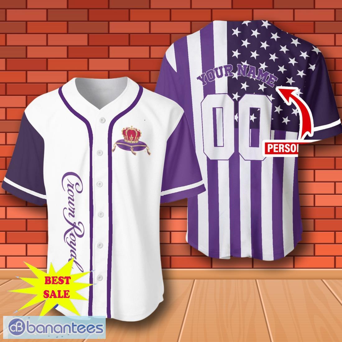 custom number and name american flag crown royal baseball jersey for men and women image Custom Number And Name American Flag Crown Royal Baseball Jersey For Men And Women Product Photo 1