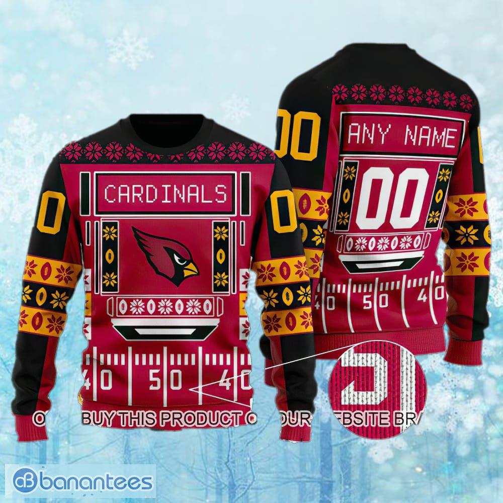 custom number and name nfl arizona cardinals christmas knitted christmas sweater gift for adult image Custom Number And Name NFL Arizona Cardinals Christmas Knitted Christmas Sweater Gift For Adult - Custom Number And Name NFL Arizona Cardinals Christmas Knitted Christmas Sweater Gift For Adult