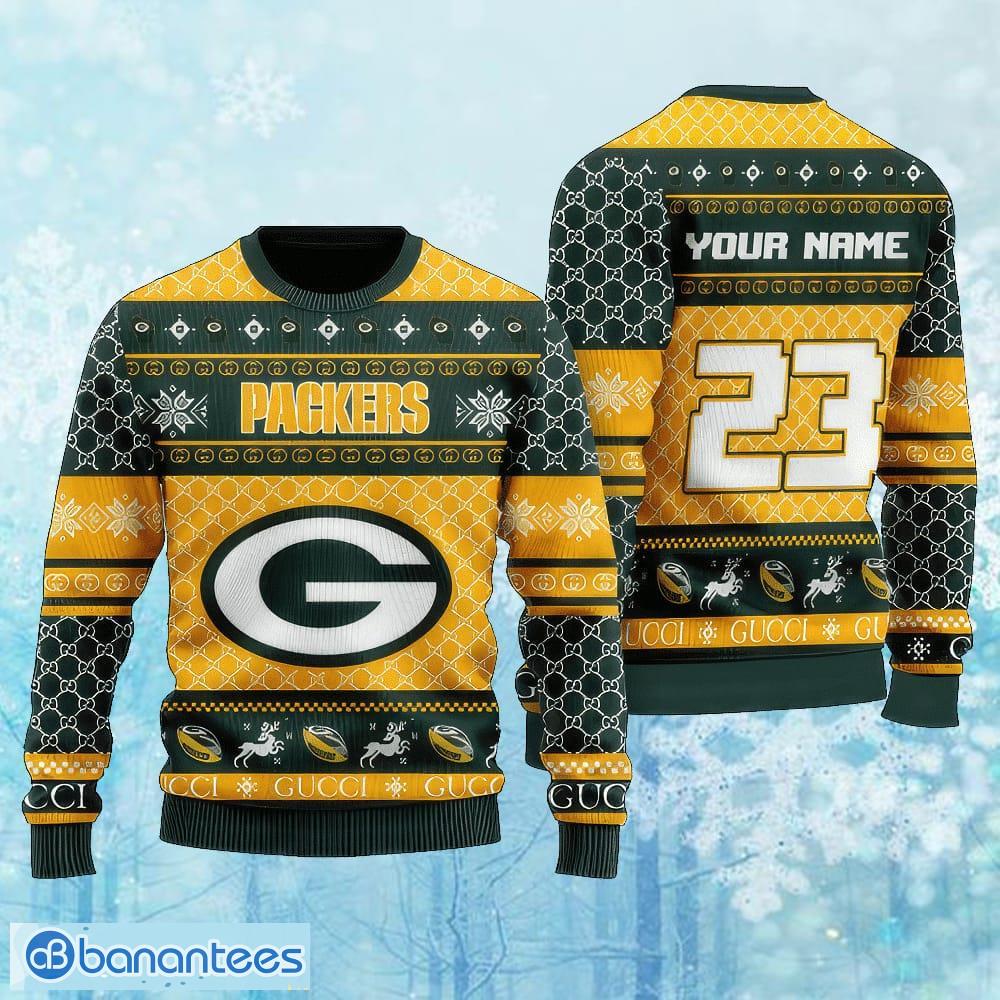 custom number and name nfl green bay packers christmas ugly christmas sweater aop gift for men and women image Custom Number And Name NFL Green Bay Packers Christmas Ugly Christmas Sweater AOP Gift For Men And Women - Custom Number And Name NFL Green Bay Packers Christmas Ugly Christmas Sweater AOP Gift For Men And Women