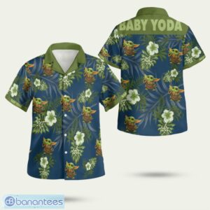 Cute Baby Yoda Hibicus Star Wars Movie 3D Hawaiian Shirt Summer Style Gift Product Photo 1