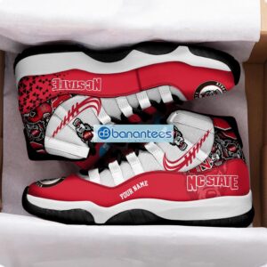 NC State Wolfpack Air Jordan 11 Sneakers Custom Name Special Shoes For Fans Product Photo 2