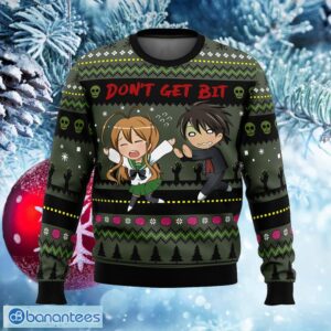 Don’t Get Bit High School of the Dead Carols Knitted Christmas Sweater AOP Gift For Men And Women - Don’t Get Bit High School of the Dead Ugly Christmas Sweater Photo_1