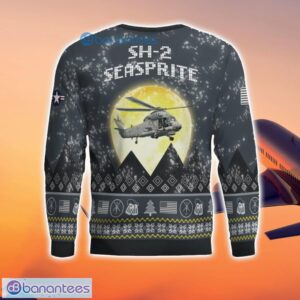SH-2 Seasprite SH2 3D Aircraft Moonlight Grey Ugly Christmas Sweater For Fans Product Photo 3