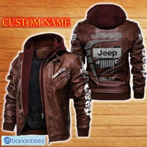 dahGF2EV jeep leather jacket black and brown color car logo trending all over print gift fans custom name 1 300x300 image Jeep Leather Jacket Black And Brown Color Car Logo Trending All OVer Print Gift Fans Custom Name - Jeep Leather Jacket Car For Fans_2