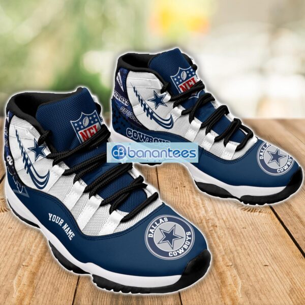 Dallas Cowboys Air Jordan 11 Sneakers Custom Name Special Shoes For Fans Product Photo 3