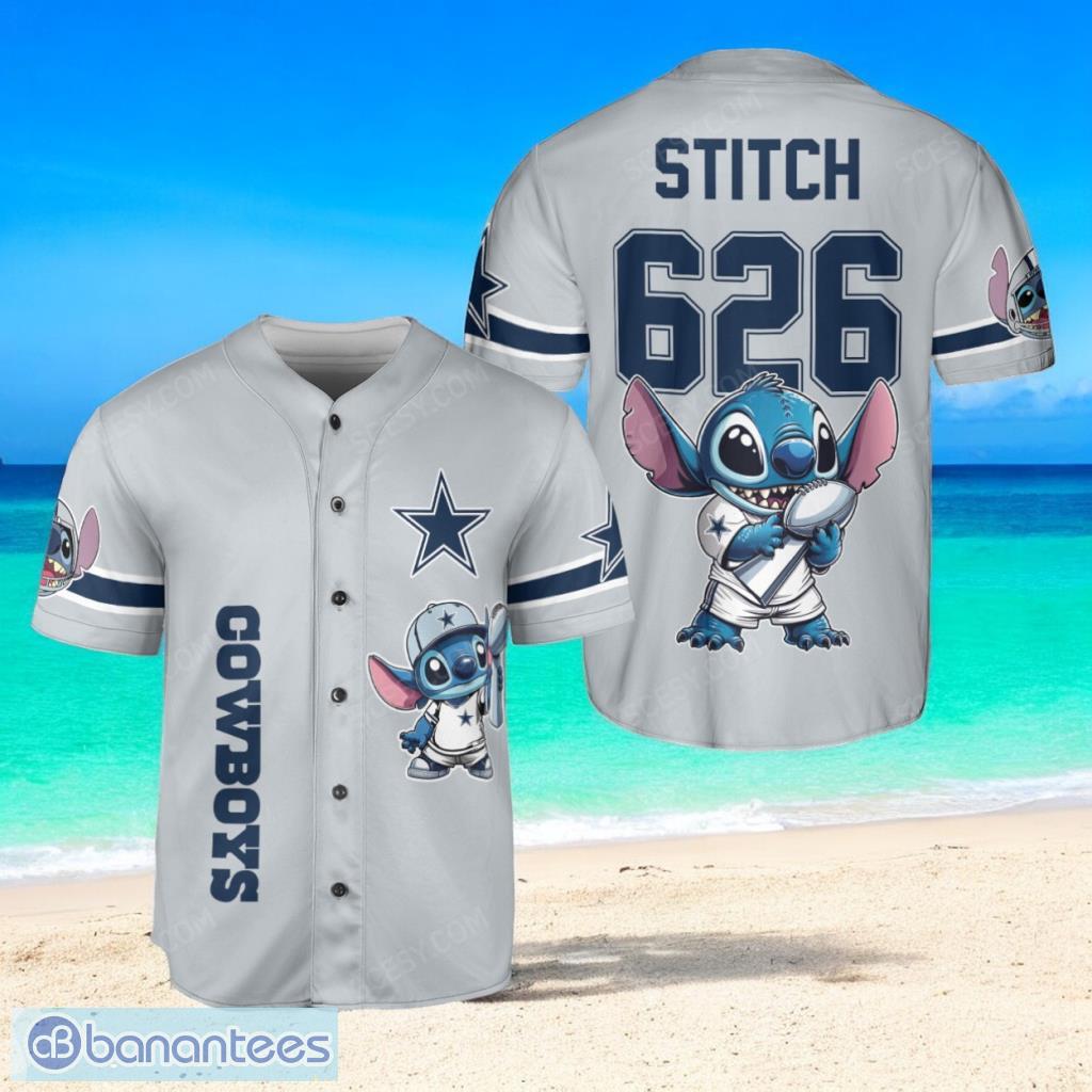dallas cowboys lilo stitch champions baseball jersey shirt gray limited edition custom name and number image Dallas Cowboys Lilo & Stitch Champions Baseball Jersey Shirt Gray Limited Edition Custom Name And Number Product Photo 1
