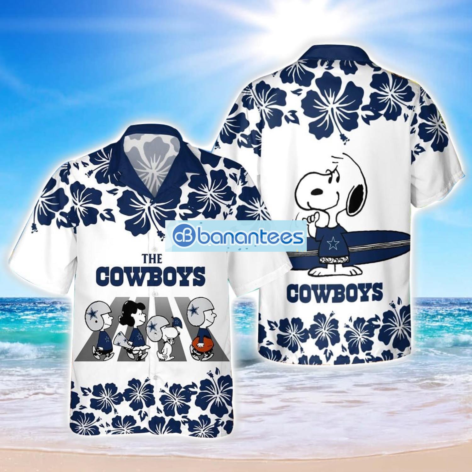 dallas cowboys nfl the peanuts snoopy hawaiian shirt image Dallas Cowboys NFL The Peanuts Snoopy Hawaiian Shirt Product Photo 1