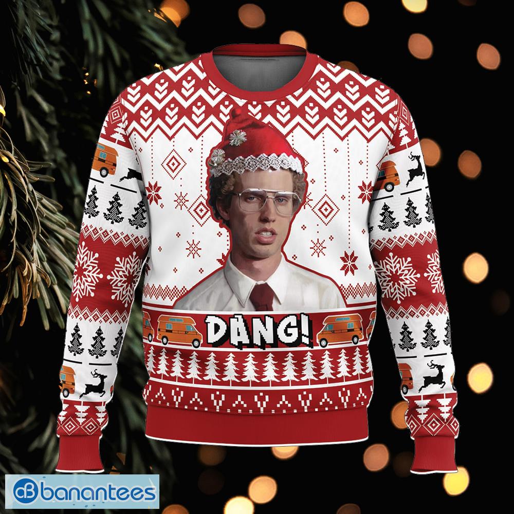 dang napoleon dynamite snowball knitted xmas sweater gift for men and women image Dang! Napoleon Dynamite Snowball Knitted Xmas Sweater Gift For Men And Women - Dang! Napoleon Dynamite Ugly Christmas Sweater Photo_1
