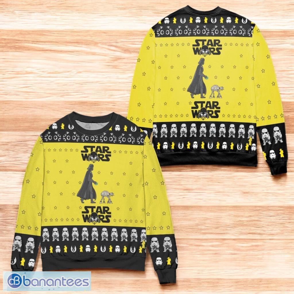 darth vader walking pet at at star wars ugly christmas sweater image Darth Vader Walking Pet At-At Star Wars Ugly Christmas Sweater Product Photo 1
