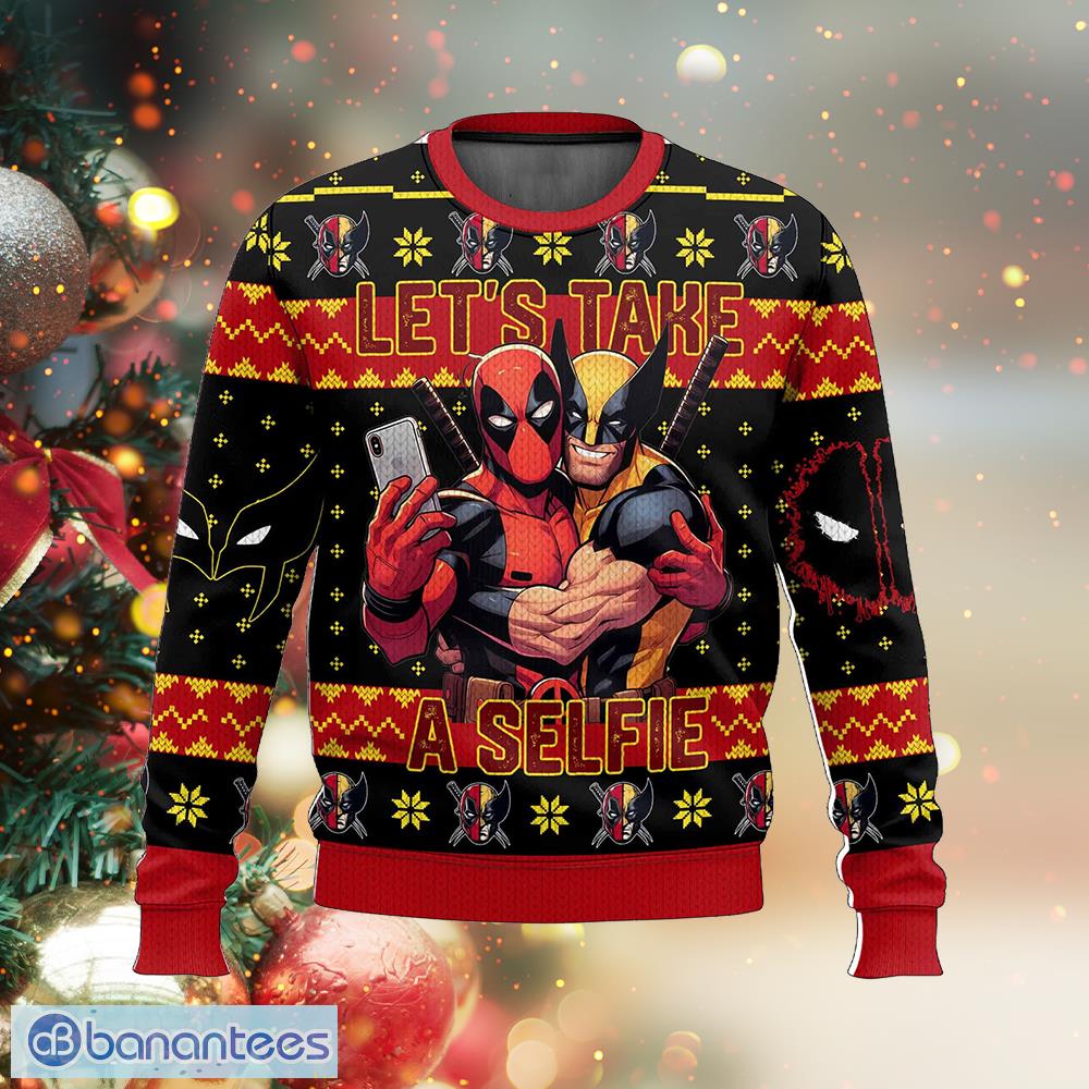 deadpool and wolverine lets take a selfie ugly sweater angel ugly christmas sweater gift holidays image Deadpool and Wolverine Let’s Take A Selfie Ugly Sweater Angel Ugly Christmas Sweater Gift Holidays - Deadpool and Wolverine Let’s Take A Selfie Ugly Sweater Photo_1