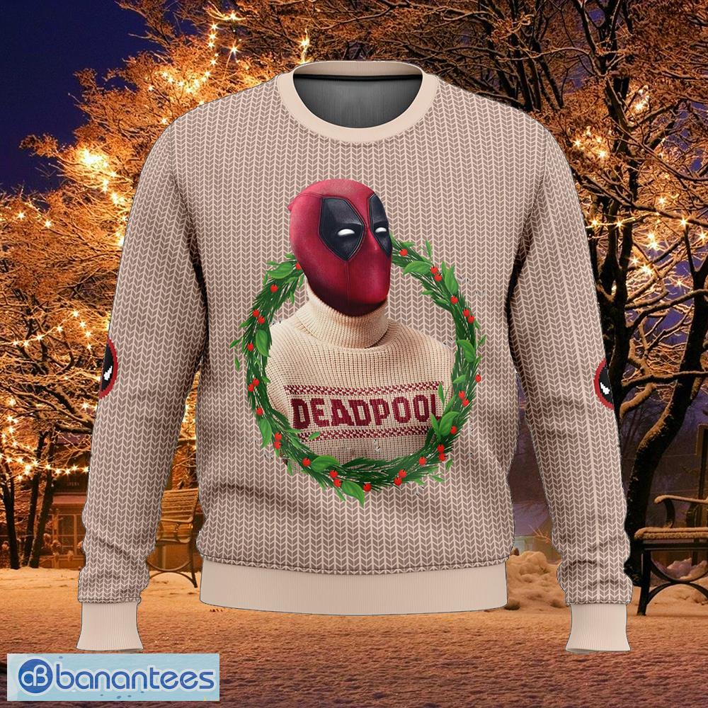 deadpool star ugly christmas sweater gift for men and women image Deadpool Star Ugly Christmas Sweater Gift For Men And Women - Deadpool Ugly Christmas Sweater Photo_1