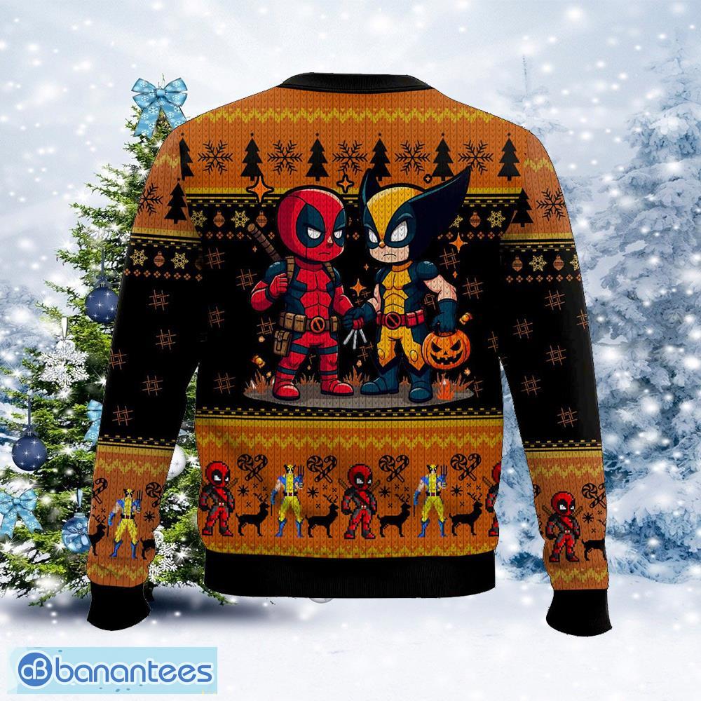 deadpool wolverine halloween ugly sweater advent knitted christmas sweater aop gift holidays 1 image Deadpool Wolverine Halloween Ugly Sweater Advent Knitted Christmas Sweater AOP Gift Holidays - Deadpool Wolverine Halloween Ugly Sweater Photo_2