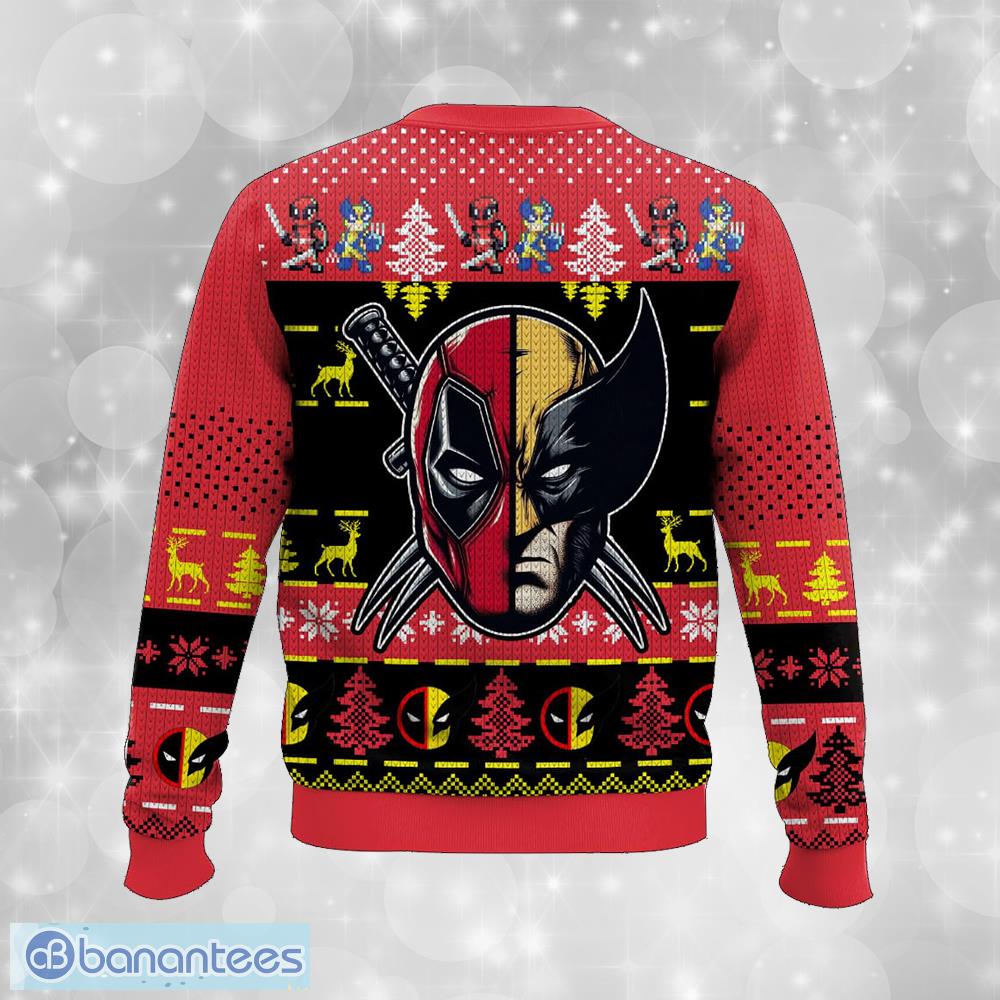 deadpool wolverine ugly sweater candle ugly christmas 3d sweater gift for adult 1 image Deadpool Wolverine Ugly Sweater Candle Ugly Christmas 3D Sweater Gift For Adult - Deadpool Wolverine Ugly Sweater Photo_2