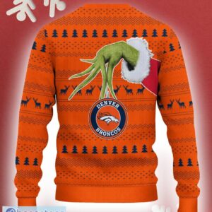 Denver Broncos Grinch Driving Funny 3D Ugly Christmas Sweater For Men Women - Denver Broncos Christmas Sweater Grinch Driving Photo 3