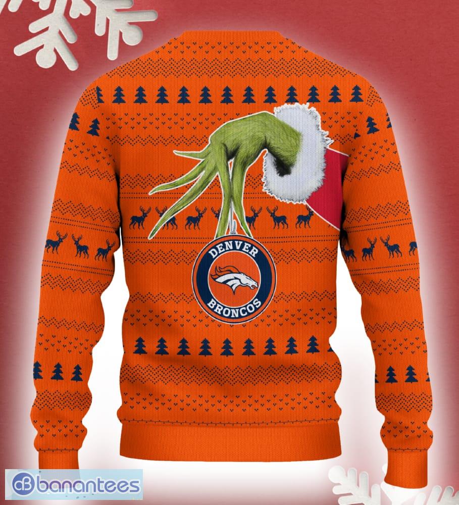 denver broncos grinch driving funny 3d ugly christmas sweater for men women 1 image Denver Broncos Grinch Driving Funny 3D Ugly Christmas Sweater For Men Women - Denver Broncos Christmas Sweater Grinch Driving Photo 3