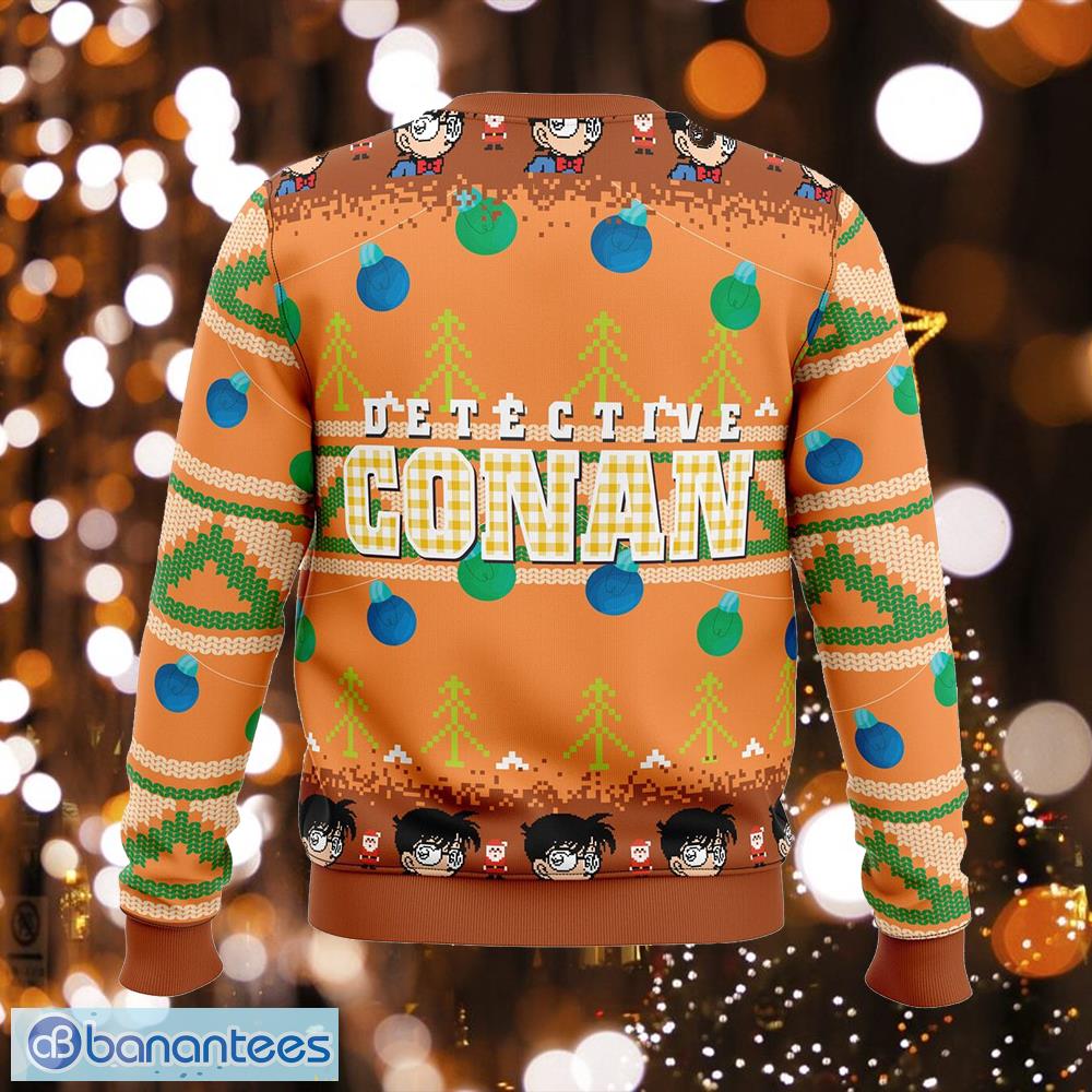 detective conan mistletoe ugly xmas 3d sweater gift for men and women 1 image Detective Conan Mistletoe Ugly Xmas 3D Sweater Gift For Men And Women - Detective Conan Ugly Christmas Sweater Photo_2