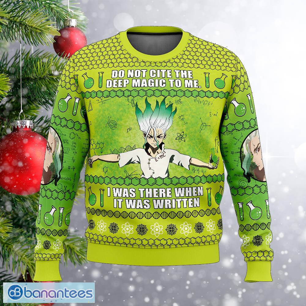 do not cite the deep magic to me dr stone claus ugly christmas 3d sweater gift for adult image Do Not Cite The Deep Magic To Me Dr. Stone Claus Ugly Christmas 3D Sweater Gift For Adult - Do Not Cite The Deep Magic To Me Dr. Stone Ugly Christmas Sweater Photo_1