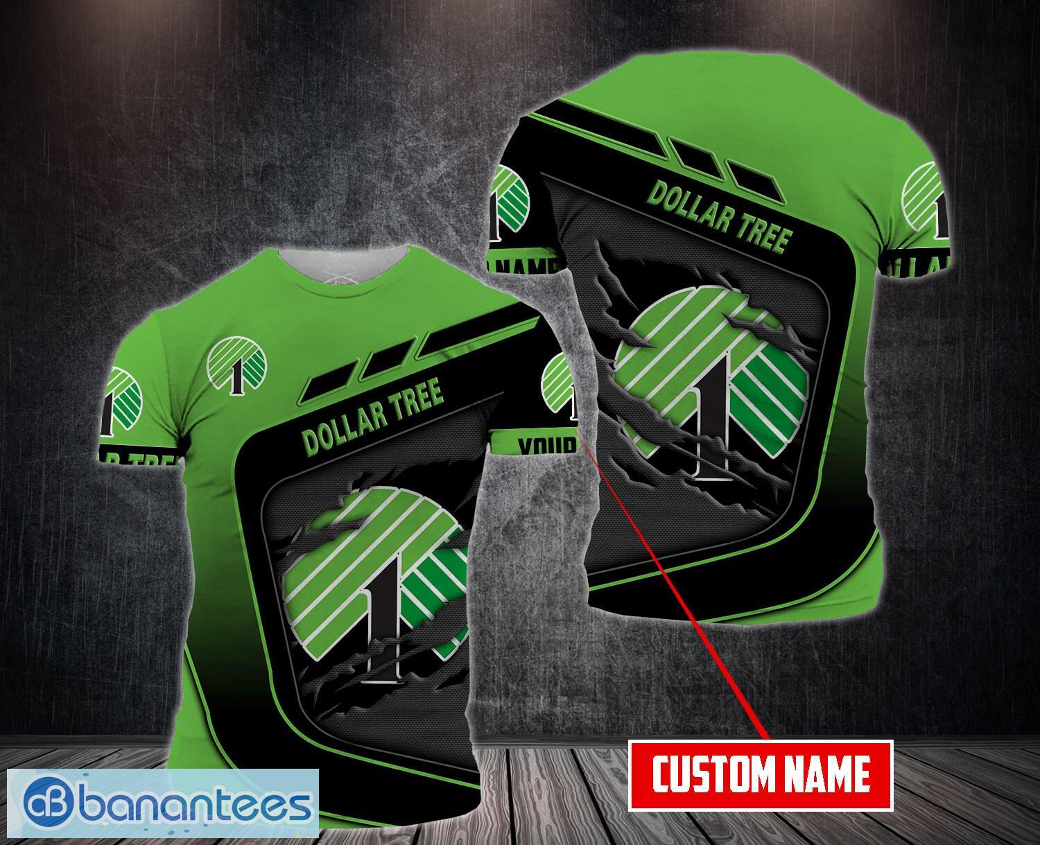dollar tree limited 3d t shirt custom name image DOLLAR TREE Limited 3D T-Shirt Custom Name Product Photo 1