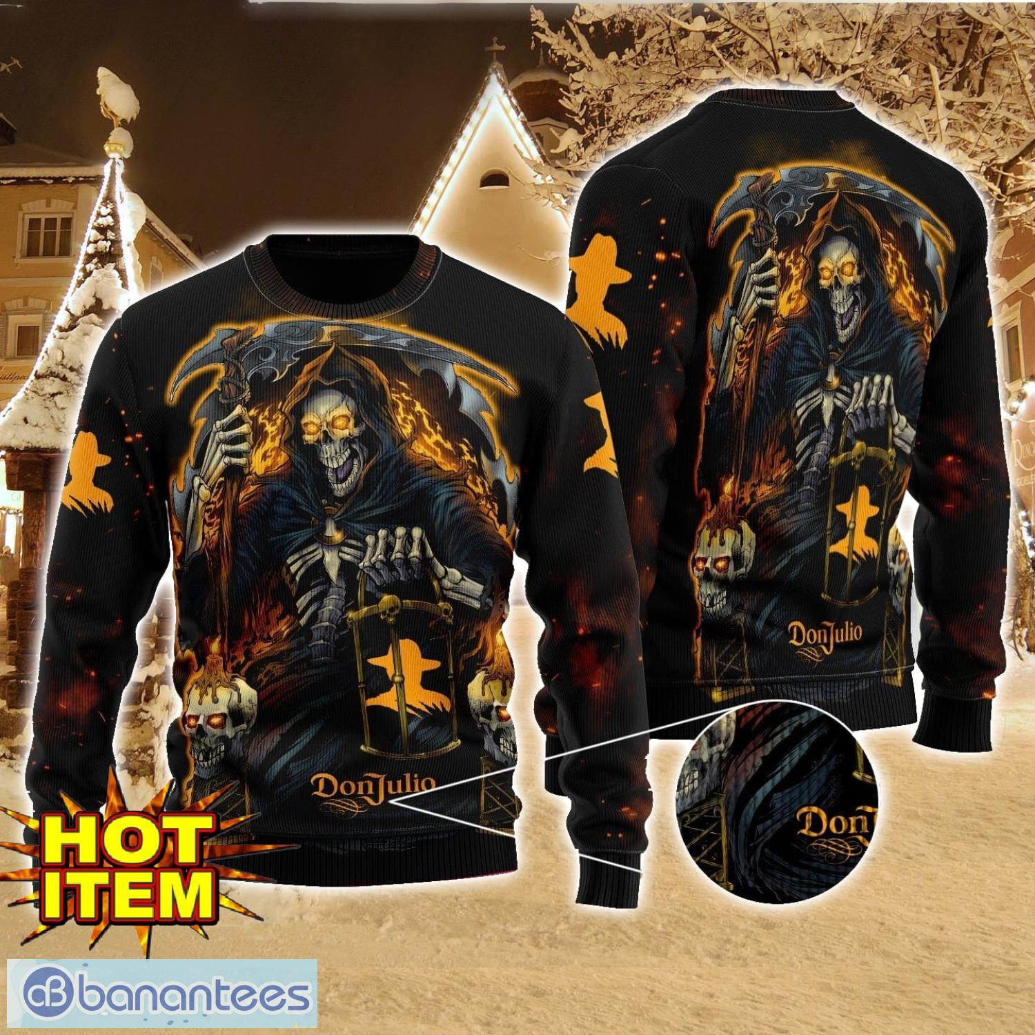 don julio death halloween all over print sweater halloween gift for men and women image Don Julio Death Halloween All Over Print Sweater Halloween Gift For men And Women Product Photo 1