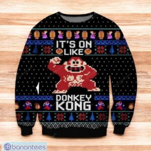 Donkey Kong Knitting Pattern 3D Print Ugly Christmas SweaterGift For Men And Women Product Photo 1