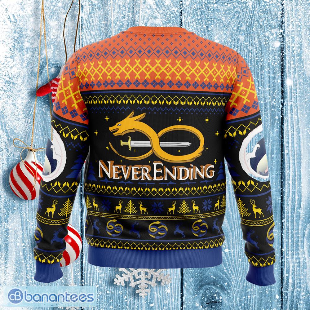 dragon never ending story hug knitted christmas sweater aop gift holidays 1 image Dragon Never Ending Story Hug Knitted Christmas Sweater AOP Gift Holidays - Dragon Never Ending Story Ugly Christmas Sweater Photo_2