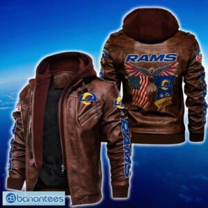 Los Angeles Rams NFL Eagle 2D Leather Jacket Black And Brown Color - Los Angeles Rams NFL Eagle Leather Jacket_2