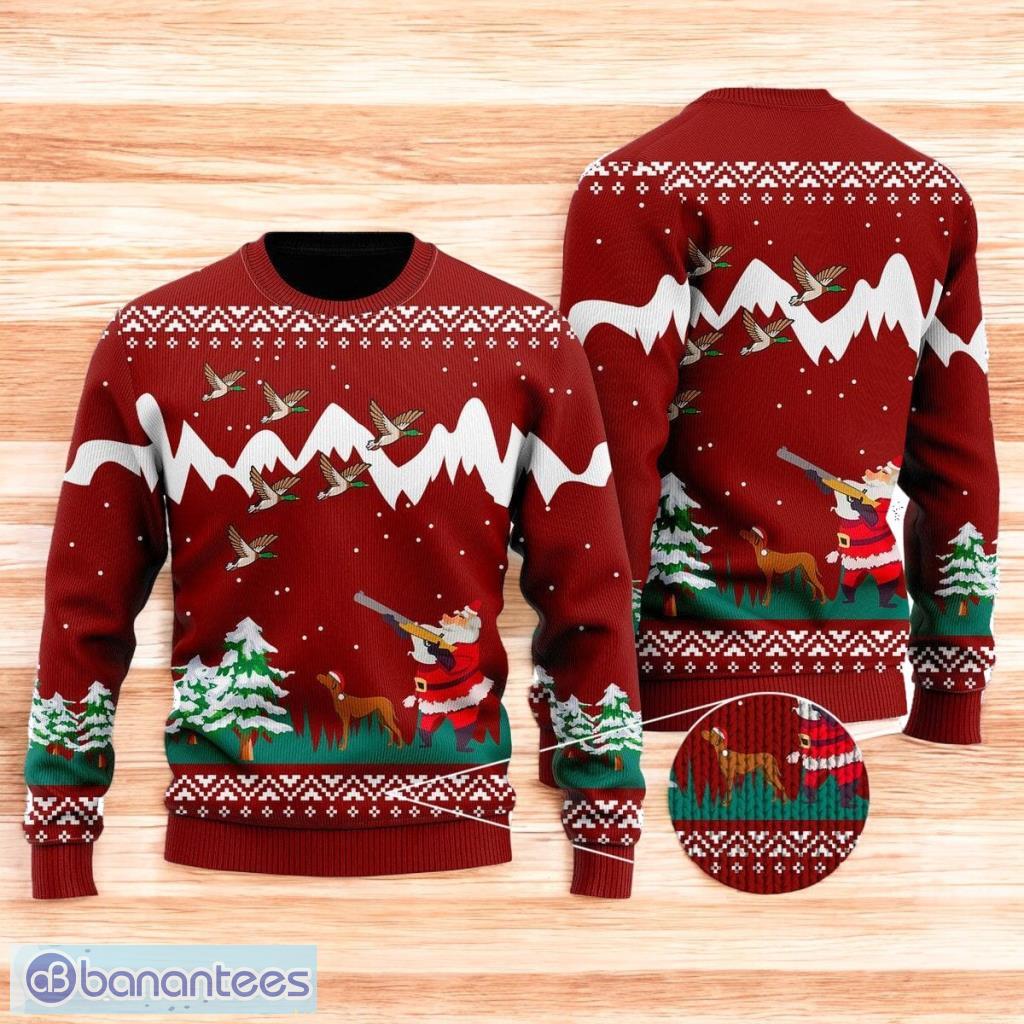 duck hunting christmas ugly christmas sweater for men and women image Duck Hunting Christmas Ugly Christmas Sweater For Men And Women Product Photo 1