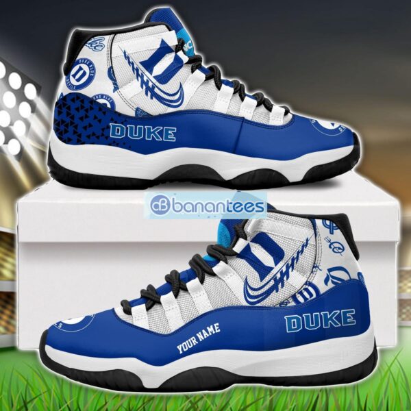 Duke Blue Devils Air Jordan 11 Sneakers Custom Name Special Shoes For Fans Product Photo 1