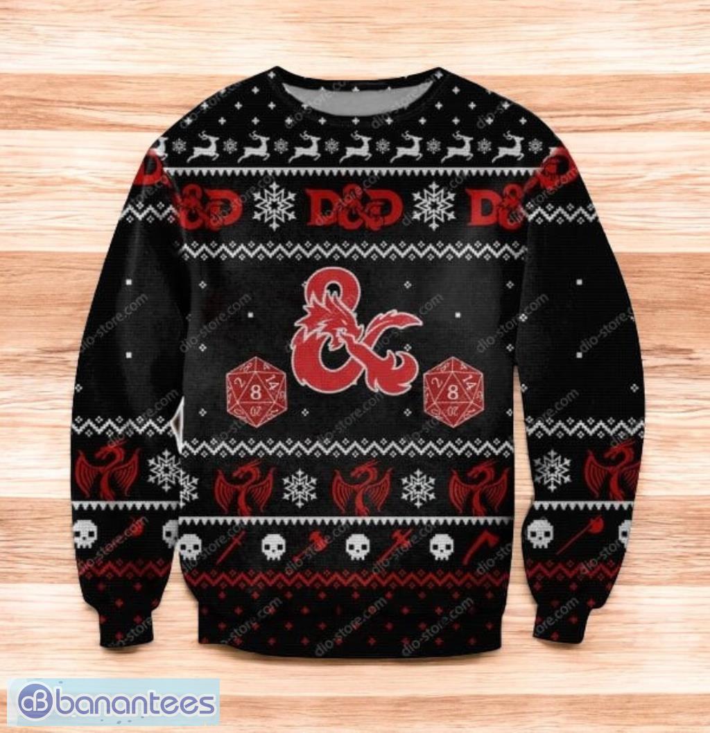 dungeons dragons 3d print ugly christmas sweatergift for men and women image Dungeons Dragons 3D Print Ugly Christmas SweaterGift For Men And Women Product Photo 1