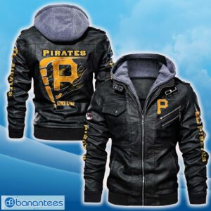 Pittsburgh Pirates Leather Jacket Black And Brown Color For Men And Women Gift Fans All OVer Print Gift Fans - Pittsburgh Pirates Leather Jacket_1