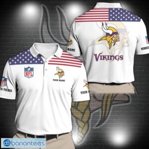 Minnesota Vikings Sport Polo Shirt Custom Name Sport Gifts Ideas For Father's Days Product Photo 1
