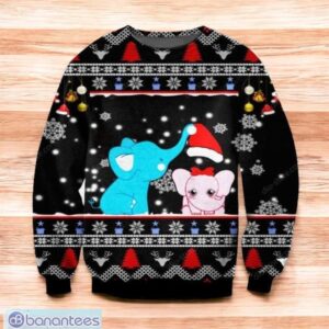 Elephant Merry Christmas Knitting Pattern 3D Print Ugly SweaterGift For Men And Women Product Photo 1