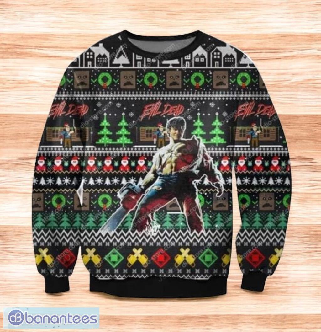 evil dead american horror film for unisex christmas ugly sweatergift for men and women image Evil Dead American Horror Film For Unisex Christmas Ugly SweaterGift For Men And Women Product Photo 1