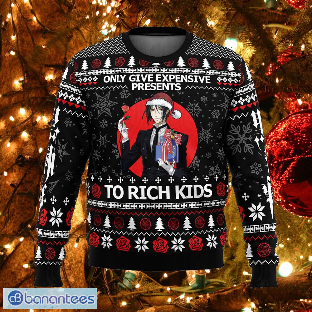 expensive gifts black butler retailer knitted xmas sweater gift for men and women image Expensive Gifts Black Butler Retailer Knitted Xmas Sweater Gift For Men And Women - Expensive Gifts Black Butler Ugly Christmas Sweater Photo_1