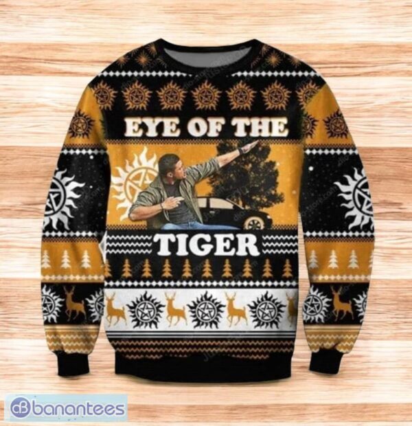 Eye Of The Tiger Knitting Pattern Christmas Ugly SweaterGift For Men And Women Product Photo 1