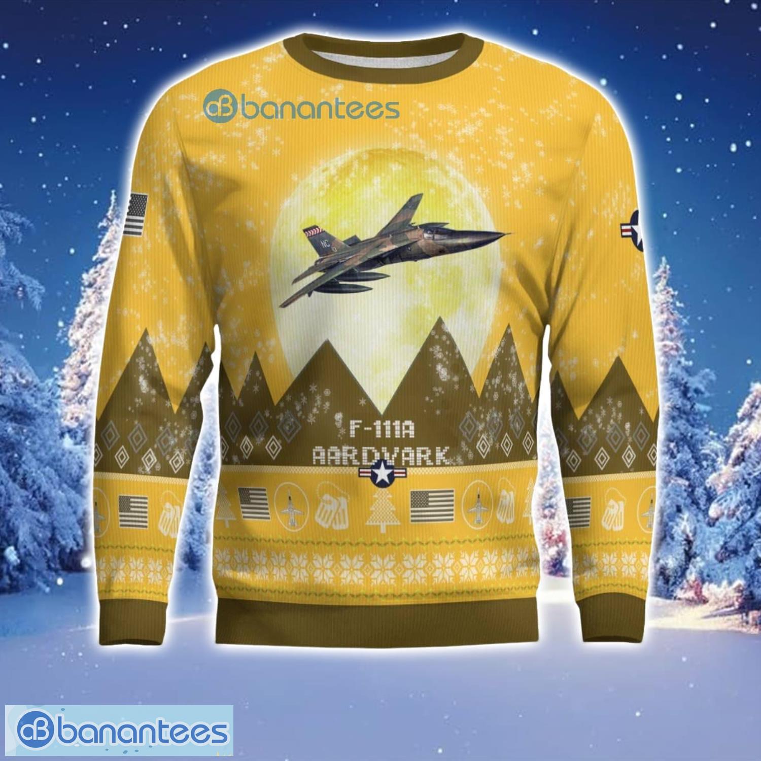 f 111a aardvark vietnam war f111a aircraft moonlight 3d print ugly christmas sweater christmas gift yellow color sweater 1 image F-111A Aardvark Vietnam War F111A Aircraft Moonlight 3D Print Ugly Christmas Sweater Christmas Gift Yellow Color Sweater Product Photo 2