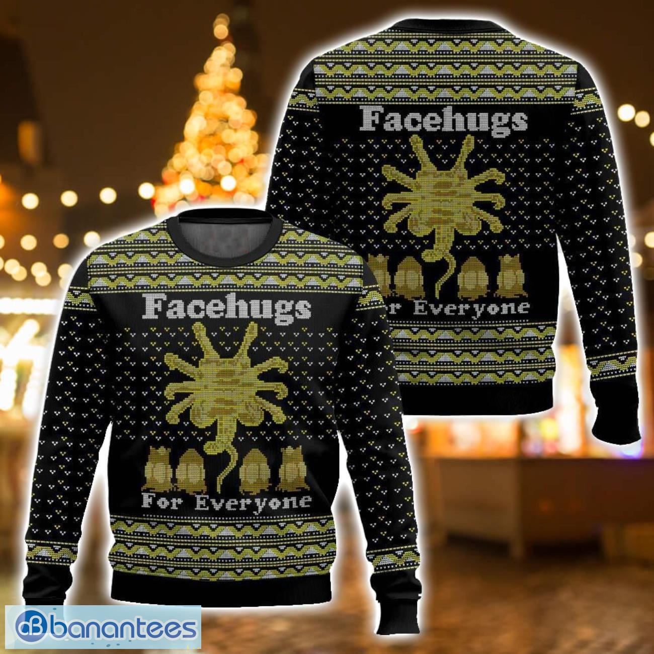 face hugs for everyone alien ugly christmas sweater for men and women christmas holiday gift image Face Hugs For Everyone Alien Ugly Christmas Sweater For Men And Women Christmas Holiday Gift - Face Hugs For Everyone Alien Ugly Sweater-3