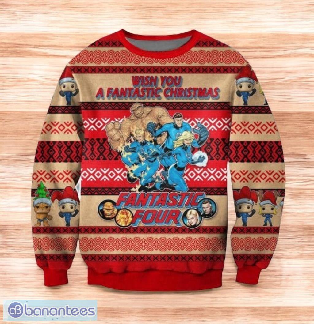 fantastic four ugly christmas sweatergift for men and women image Fantastic Four Ugly Christmas SweaterGift For Men And Women Product Photo 1