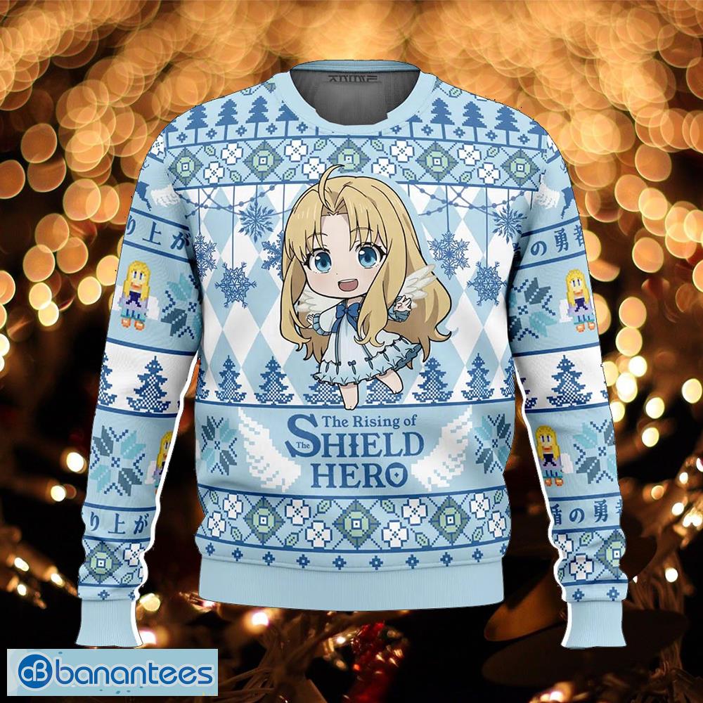 filo the rising of the shield hero wreath ugly christmas sweater gift for men and women image Filo The Rising of the Shield Hero Wreath Ugly Christmas Sweater Gift For Men And Women - Filo The Rising of the Shield Hero Ugly Christmas Sweater Photo_1